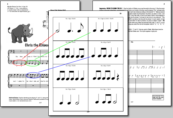 Grand Staff-Capers: Sample Pages: Solo, Flashcards, Composing